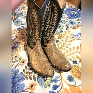 Rattlesnake Skin and Leather Boot - Men's Size 10